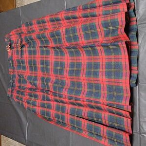 Patti Cappalli for Jerry Silverman Sport Vintage Tartan Kilt Plaid Wrap Skirt 12
